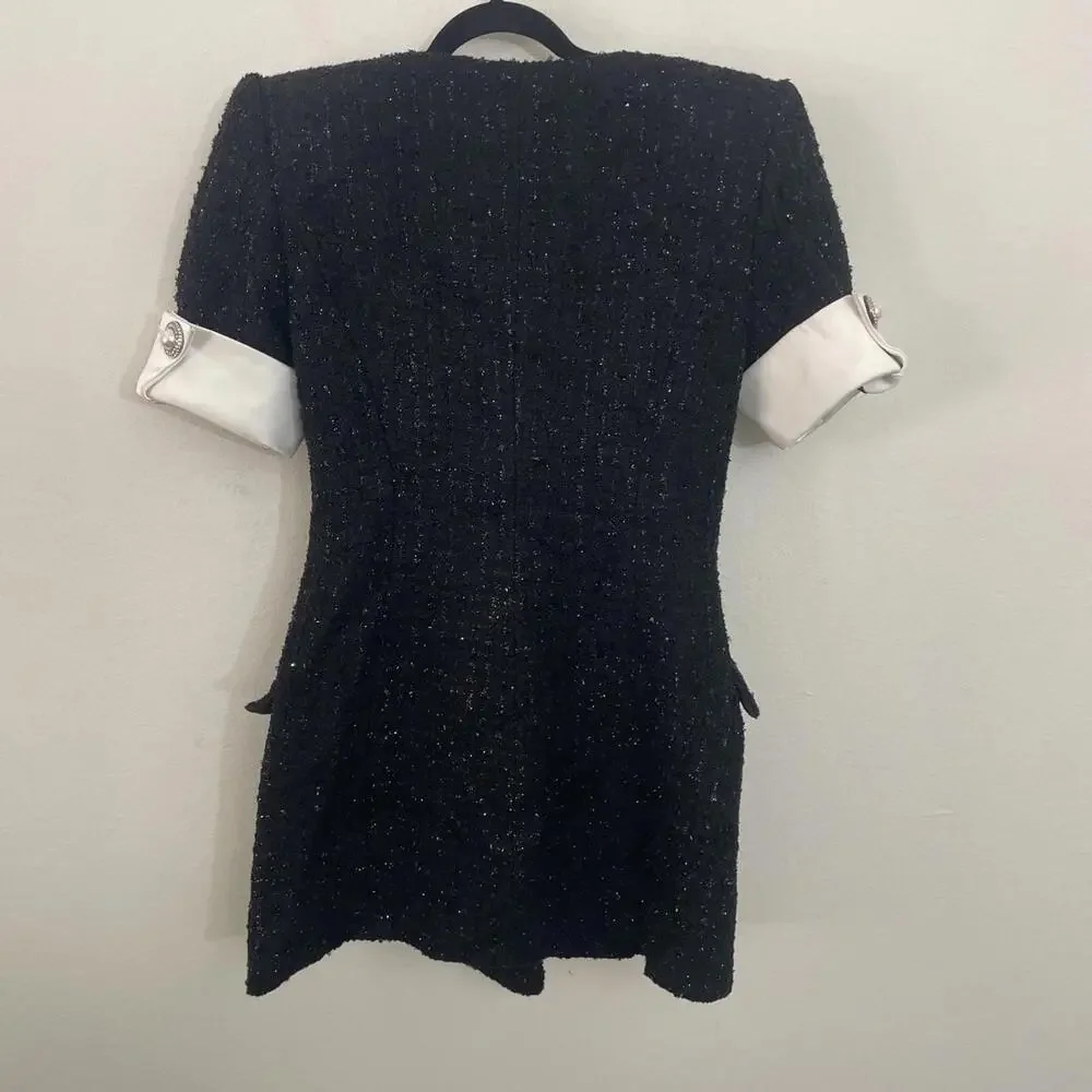 Retrofete Noreen Dress black tweed tweed size L NWT $478msrp - Picture 8 of 10